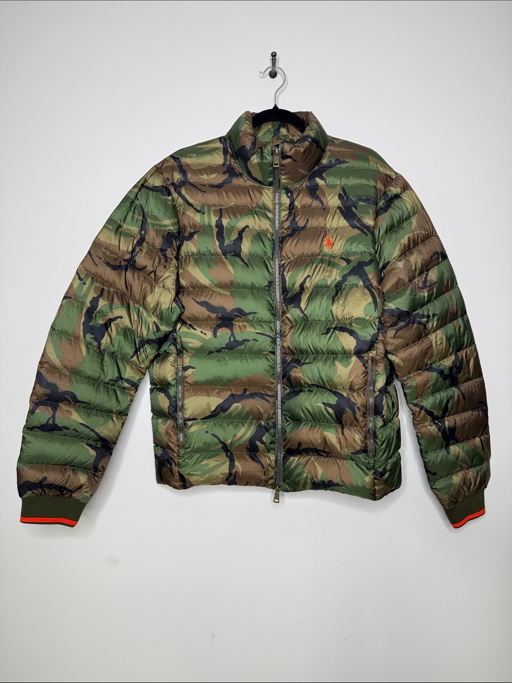 Polo by Ralph Lauren Men's Camo Puffer Jacket - Green/Brown/Black Sz Med